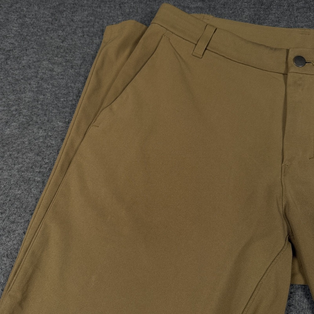 Lululemon Pants Men 32x30 Khaki Commission Classic 5 Pocket Trouser Warpstreme * - Picture 7 of 12